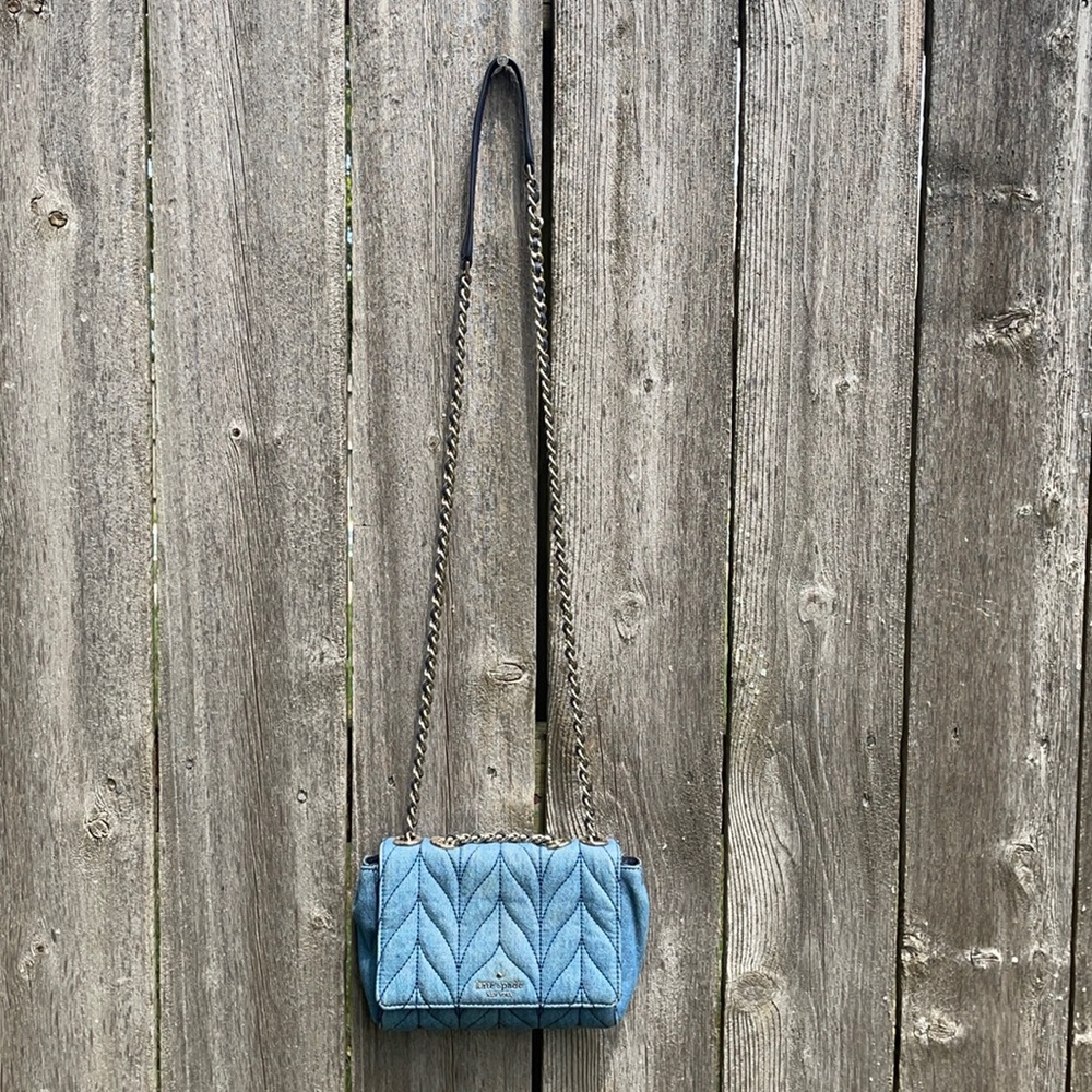Kate Spade ♠️ Briar Lane Quilted Denim Crossbody
